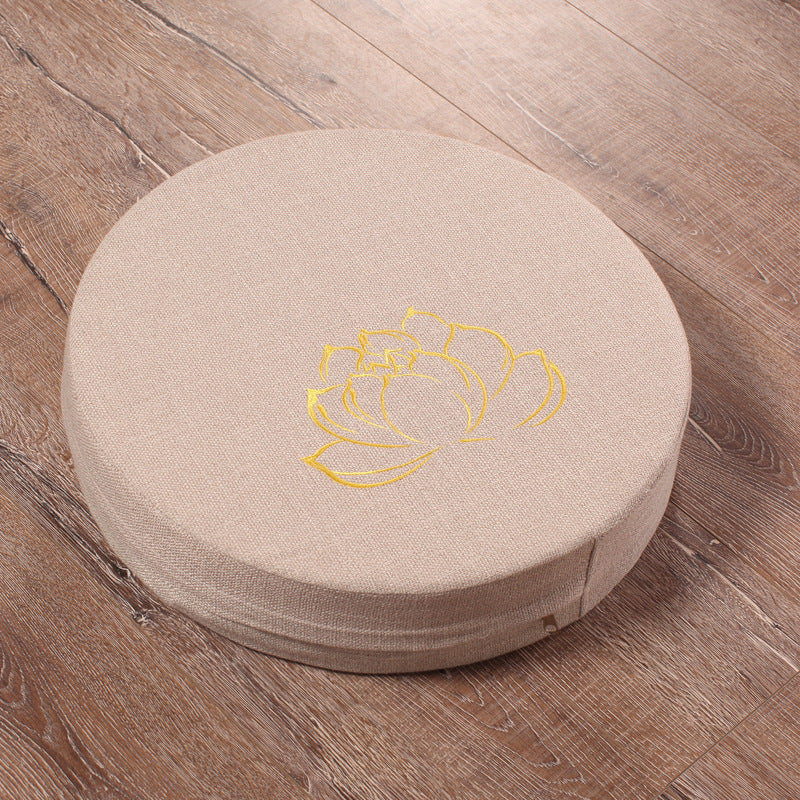 Embroidered Lotus Cushion