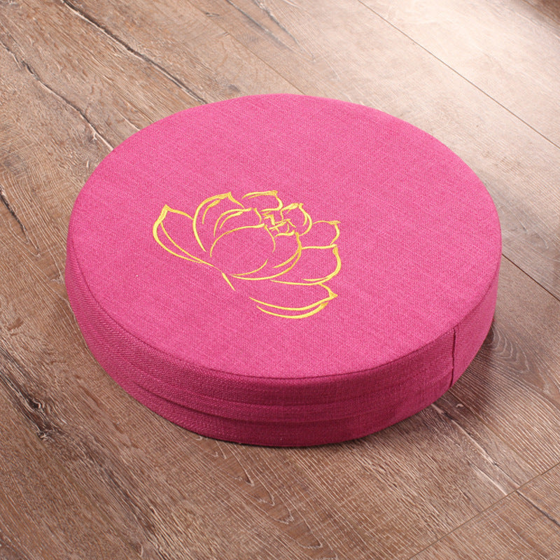 Embroidered Lotus Cushion