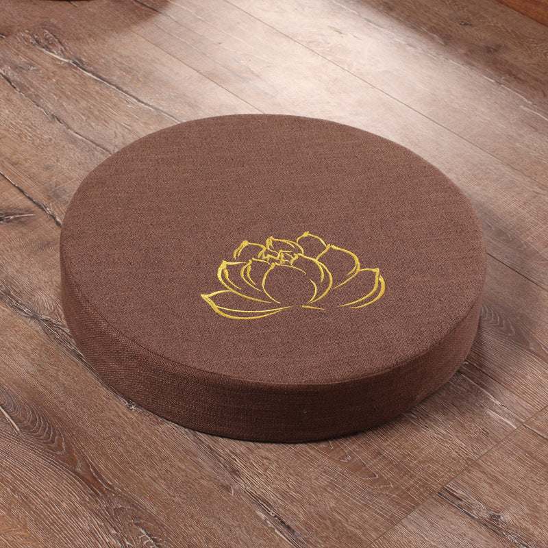 Embroidered Lotus Cushion