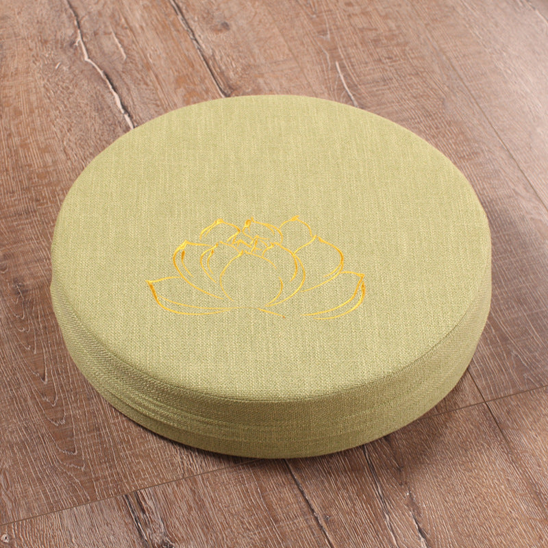 Embroidered Lotus Cushion