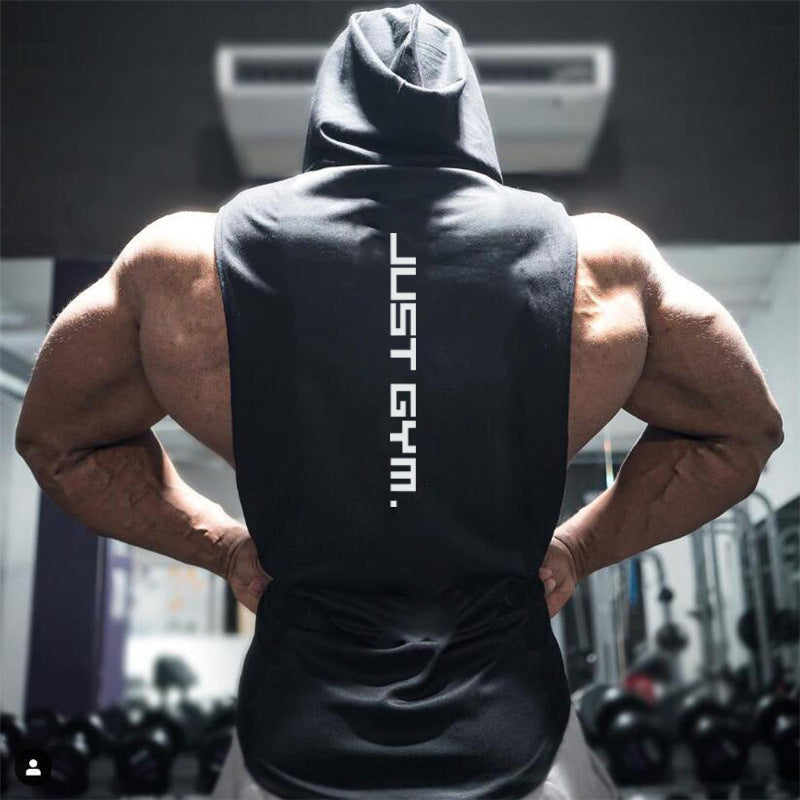Men Gym Hooded Vest