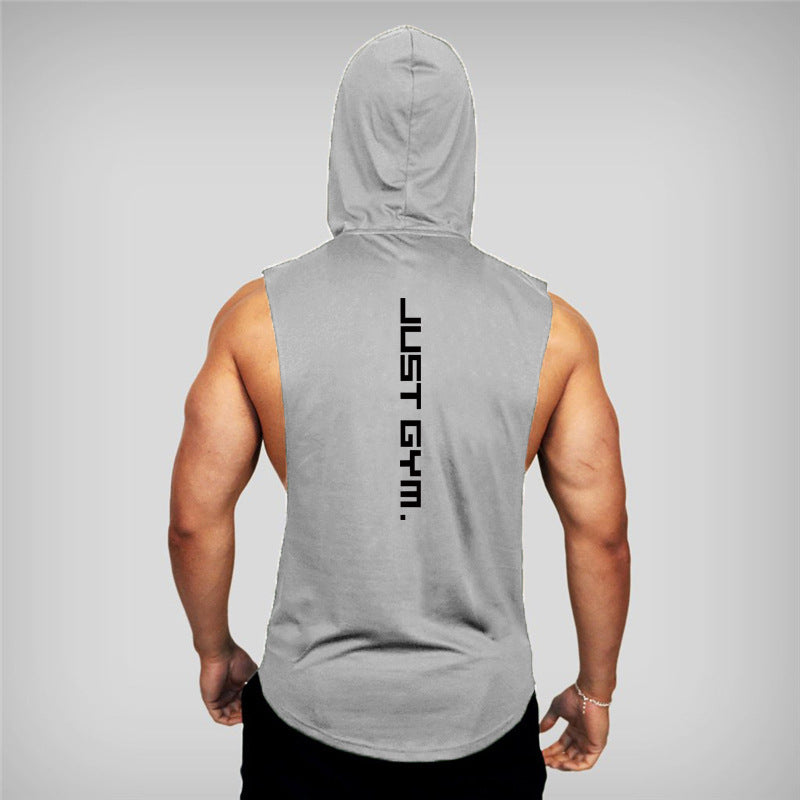 Men Gym Hooded Vest