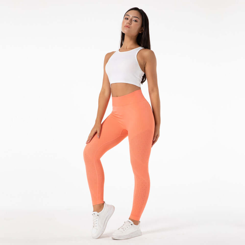 Seamless Hollow Push-Up Yoga Leggings