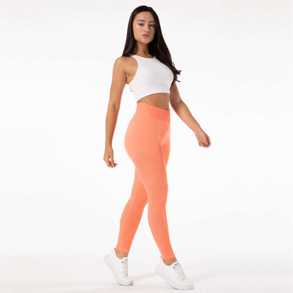 Seamless Hollow Push-Up Yoga Leggings