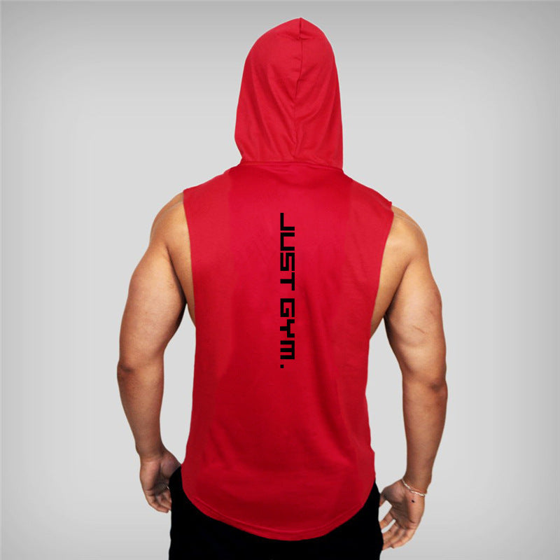 Men Gym Hooded Vest