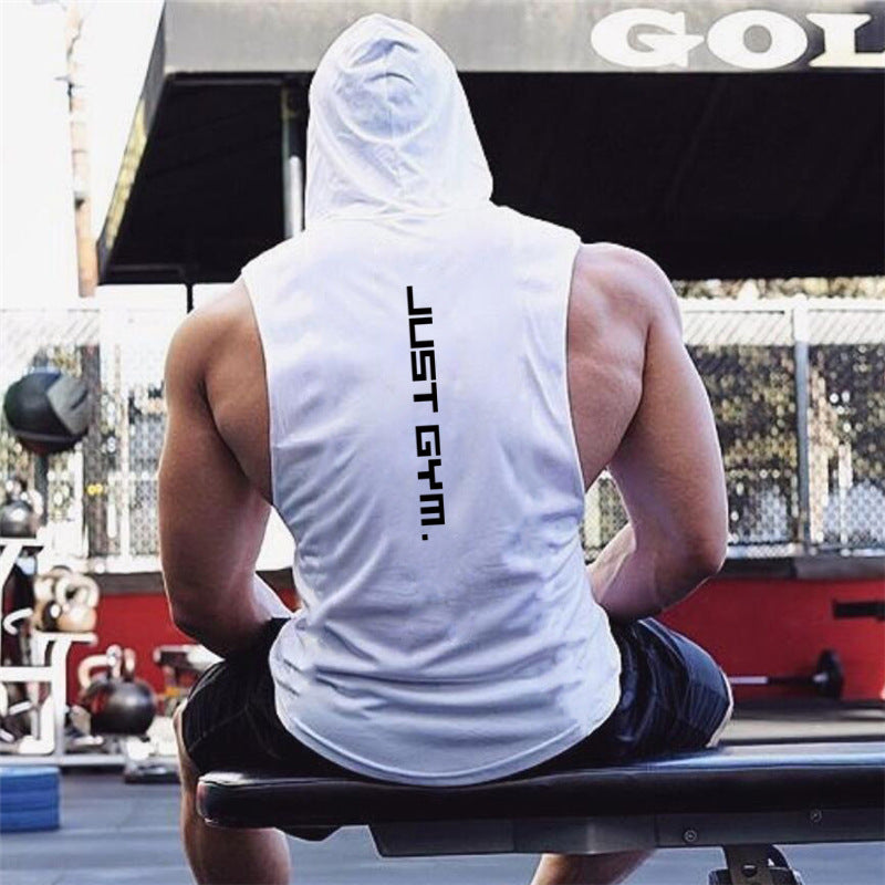 Men Gym Hooded Vest